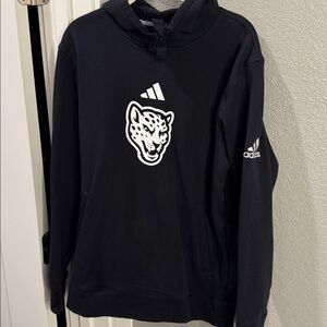 Adidas Black Hoodie with White Accents